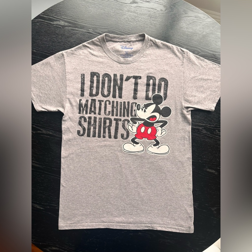 Disney Parks “I Don’t Do Matching Shirts” Mickey Tee – Men’s Medium